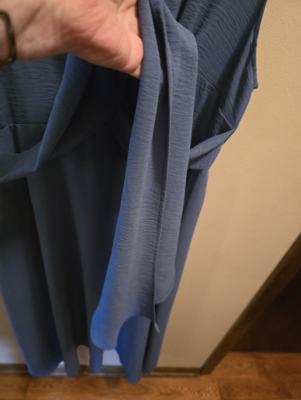 Elegant Cornflower Blue Midi Dress Size L - Picture 6 of 9